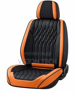 Premium 10D Car Seat Covers - Black & Orange