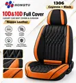Premium 10D Car Seat Covers - Black & Orange - 2