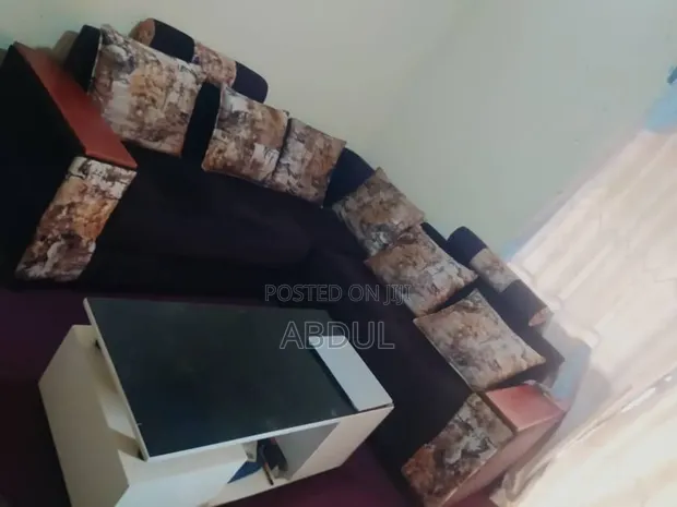 5 Seater L-Sofa with Cushions - 1