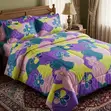 Multi-Colored Floral Comforter Set - 2