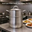 26cm Drum Shaped Food Steamer - 4