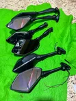 Universal Motorcycle Rearview Side Mirrors with Integrated LEDs - 2