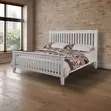 5x6 White Striped Bed Frame - 1