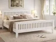 5x6 White Striped Bed Frame - 2