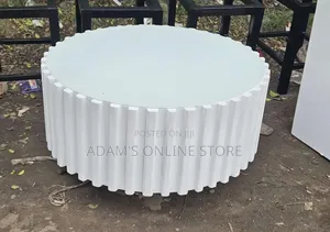 White Round Center Table