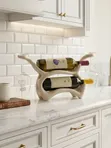 Organic Wine Rack Glass Holder (2 Bottles) - 1