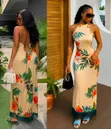 Super Hot Casual Floral Backless Dresses - 2