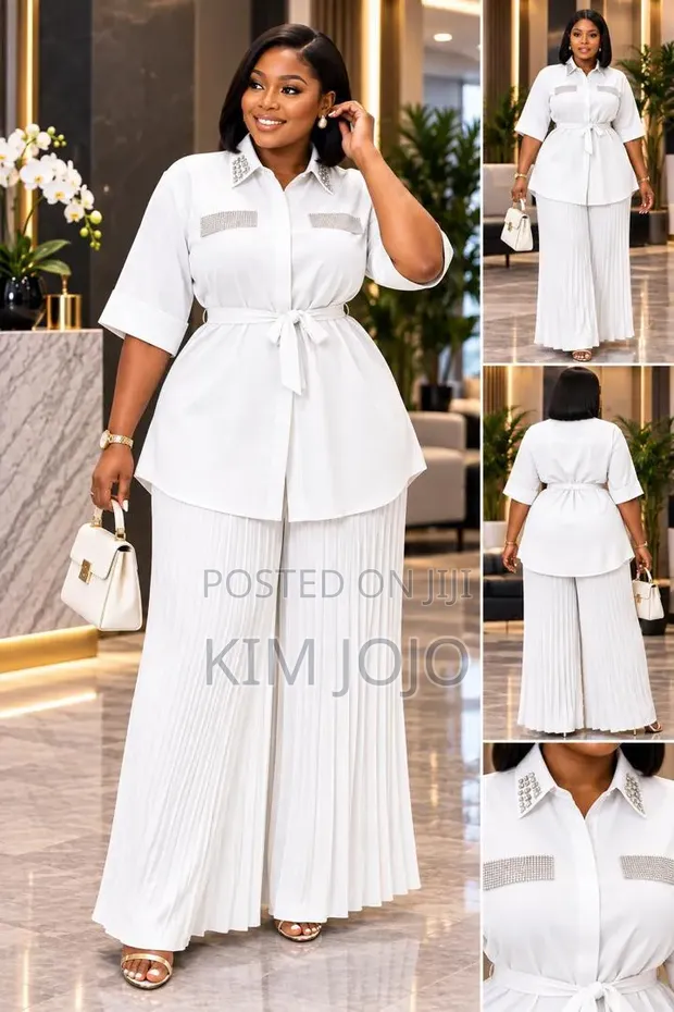Classic Two-Piece Set with Long Sleeves and Trousers - 1