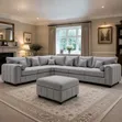 Brand New 6-Seater L-Shaped Sofas with Poufs - Customisable - 5