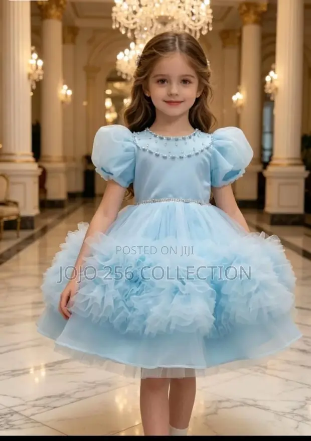 Blue Baby Dress - 3pommes - 1