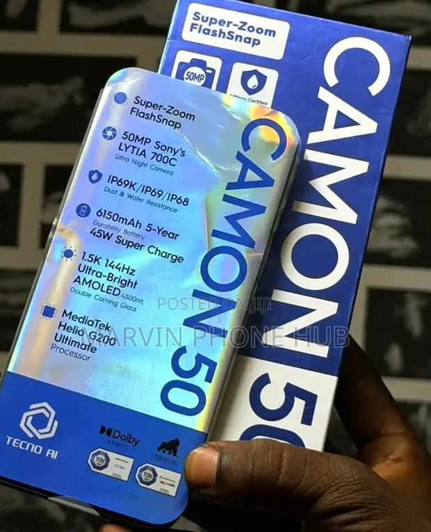 New Tecno Camon 50 256GB Black - 1