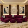 Brand New 6-Seater L-Shaped Sofa with 3 Poufs - Any Colour - 2
