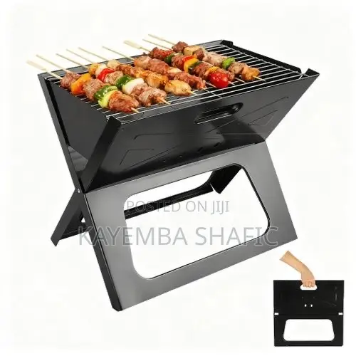 Portable X-Shaped Foldable Charcoal BBQ Grill - Outdoor Camping - 1