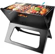 Portable X-Shaped Foldable Charcoal BBQ Grill - Outdoor Camping - 3