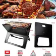 Portable X-Shaped Foldable Charcoal BBQ Grill - Outdoor Camping - 4