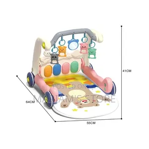 2-in-1 Baby Walker and Musical Piano Play Gym