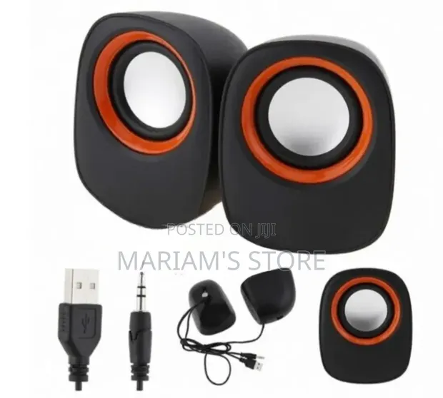 Pair of 2.0 Multimedia Mini USB Speakers - 1