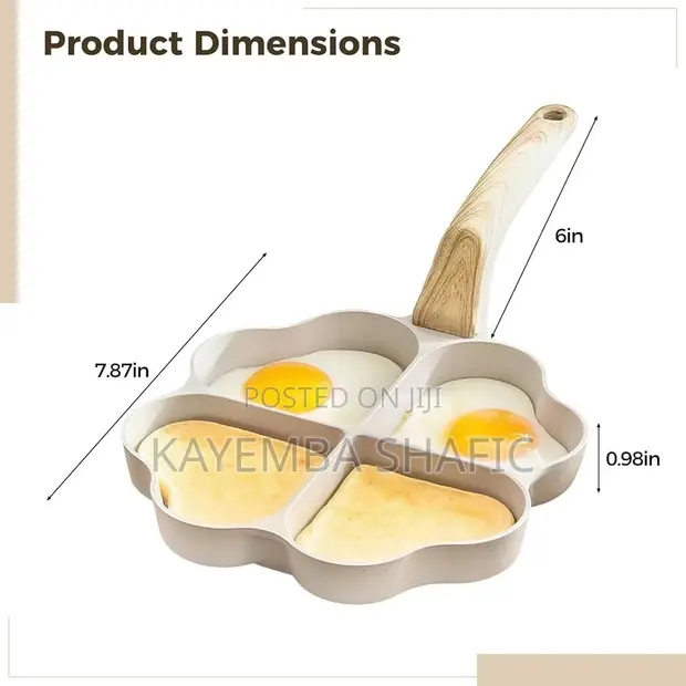 4-Hole Non-Stick Heart Shaped Breakfast Pan - 1