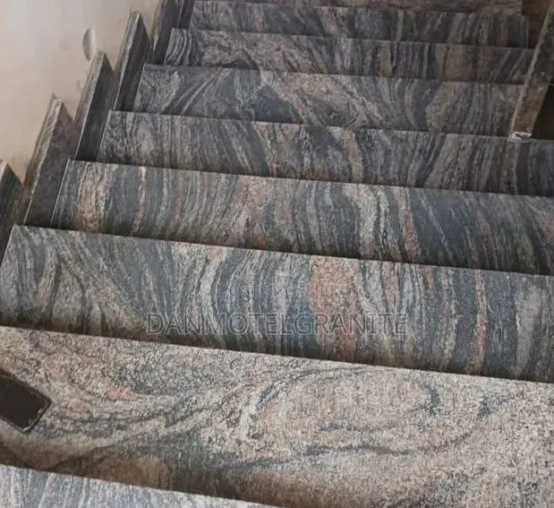 Wave Gary Granite Staircase - Premium Natural Granite Steps - 1