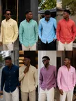 Men's Linen Long Sleeve Shirts - 3