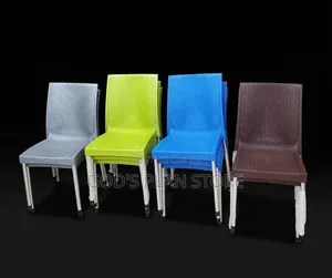 Terrace Outdoor Dining Plastic Chairs (Brown)