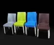 Terrace Outdoor Dining Plastic Chairs (Brown) - 1
