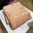 Dark Blue & Brown Ribbed Throw Blankets - 2
