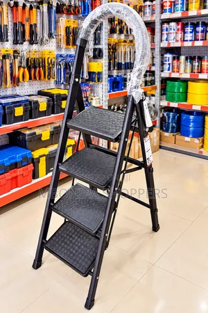 4-Step Folding Step Ladder - Heavy-Duty Multipurpose