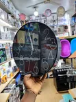 Modern Black Quartz Wall Clock With Silver Markers - 2