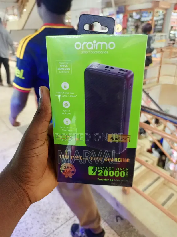 Oraimo 20,000mAh Large Capacity Power Bank - 1