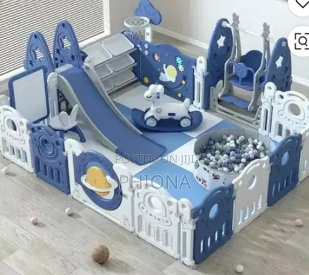 Foldable Baby Playpen with Activities - 1