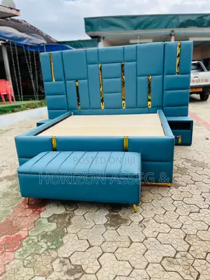 Premium Quality Fabric Sofa Bed - Light Blue