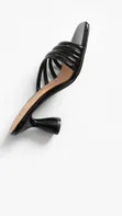 Black Diamond Bow Mesh Heels - Size 41 - 1