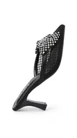 Black Diamond Bow Mesh Heels - Size 41 - 2