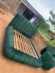 Premium Quality Green Fabric Sofa Bed 6x6 - 2