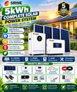 SRNE 5kW Complete Solar System - 5kWh Battery, 4x580W Panels - 2