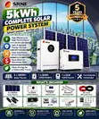 SRNE Complete 5kW Solar Package - 5kWh Battery, 4x580W Panels - 1