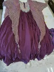 Ladies Purple Silk Dress - XL - 2