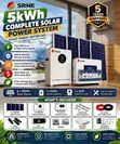 SRNE 5kW Solar Kit - 5kWh Lithium Battery + 2.32kW Solar Panels - 1