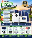 SRNE Complete 5kW Solar Package - 5kWh Battery, 4x580W Panels - 1