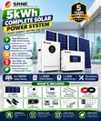 SRNE 5kW Complete Solar Kit - Lithium Battery, Panels, Accessories - 1