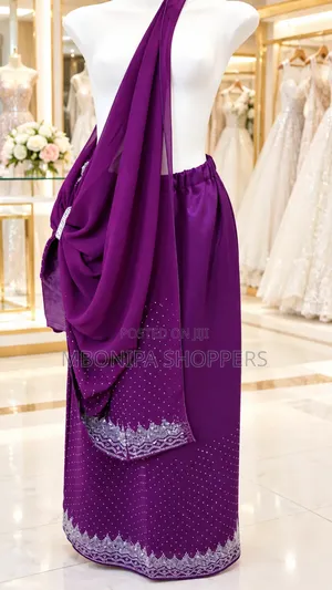 Elegant Purple Mushanana Traditional Wedding Outfit