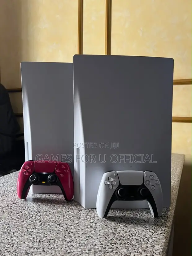 PS5 Standard Console - White with Red Controller - 1