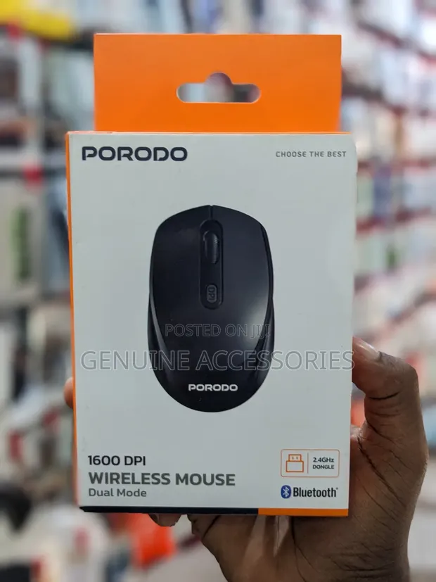 Porodo 1600DPI Wireless Mouse - Dual Mode - 1