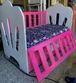 Princess Dreams Convertible Baby Crib - White & Pink - 1