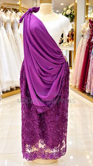 Mushanana - Elegant Purple Traditional Bridal Dress