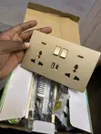 Double Socket Type C + USB Charger - Gold - 1