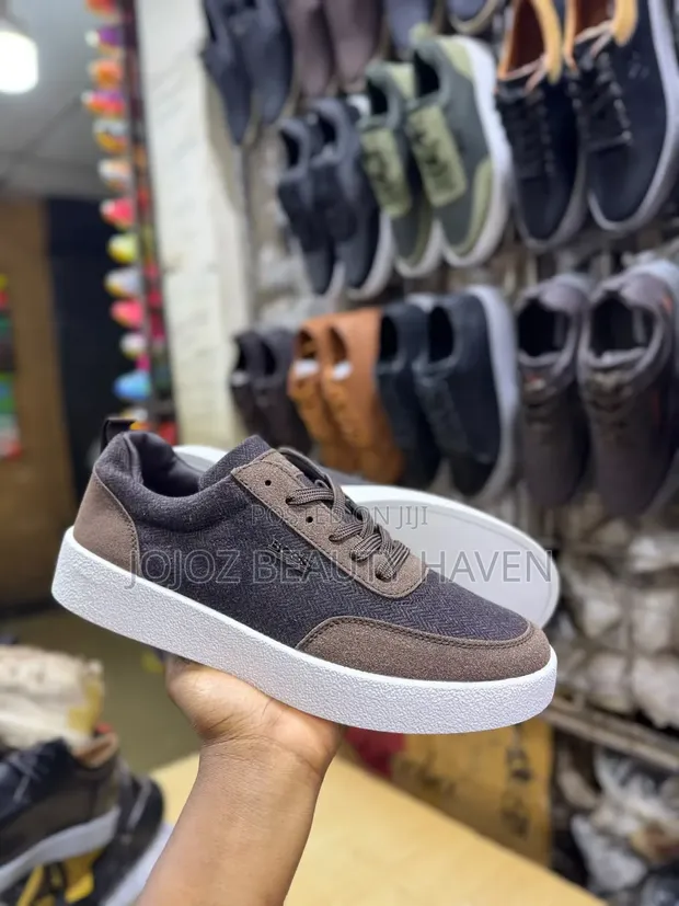 Luxury Designer Sneakers - Men's Olive Green/Grey - 1