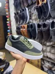 Luxury Designer Sneakers - Men's Olive Green/Grey - 3