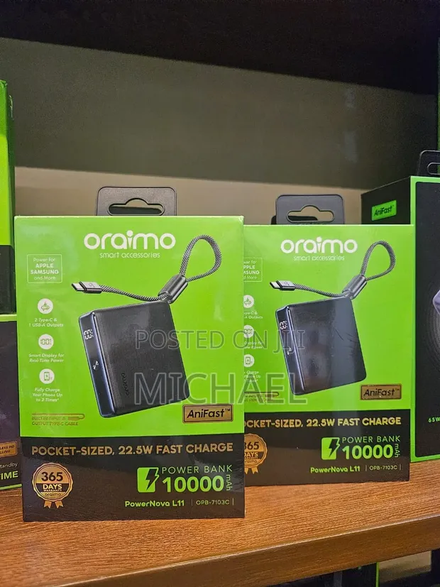 Oraimo PowerNova L11 10000mAh Power Bank - 1